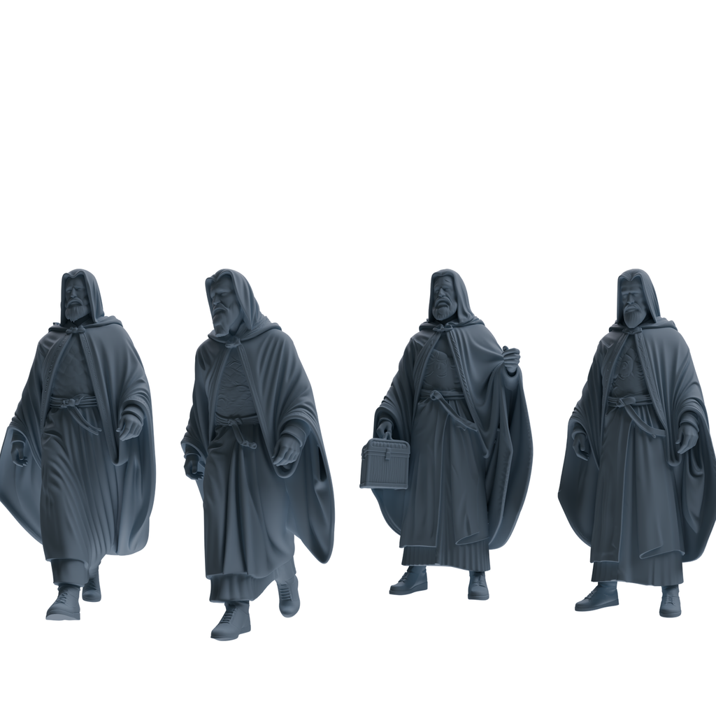 MRY-SFW SSTR291 Medieval Merlin Wizard Patrol Four-Person Group
