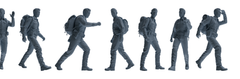 MRY-SFW LYGR678 Los Angeles Patrol Police Seven-Person Foot Patrol Group 3D Printed Resin Model Kit by SSMODEL