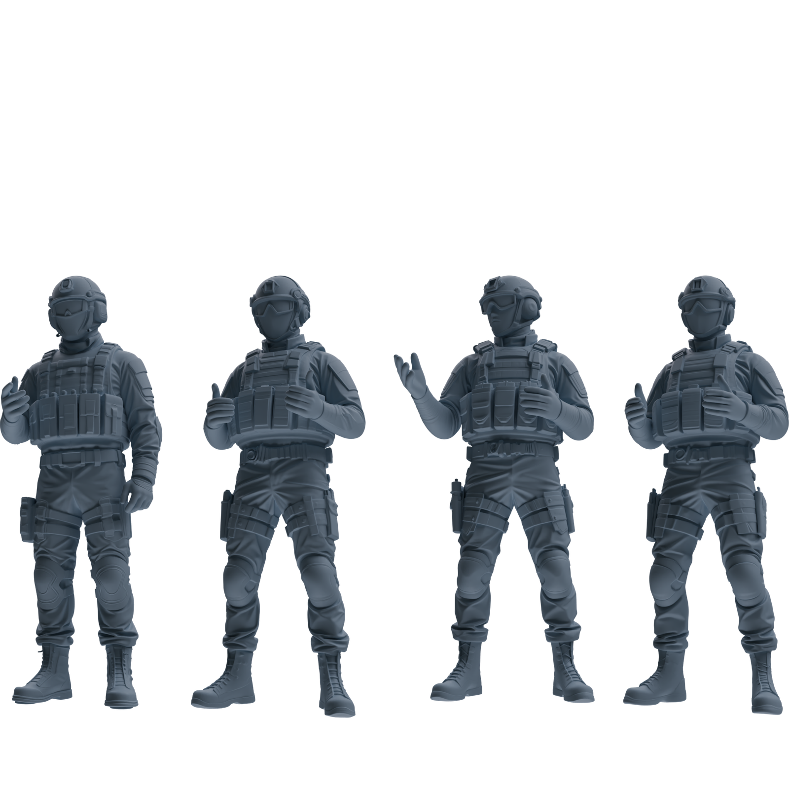 MRY-SFW SSTR347 Modern American Mercenary Conversation Four-Person Group