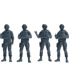 MRY-SFW SSTR347 Modern American Mercenary Conversation Four-Person Group