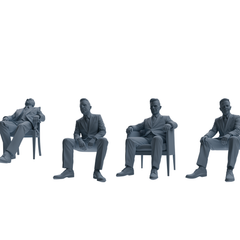 MRY-SFW SSTR126 Miniatures Soldier Model Kit Boston Attack Modern Boston Police Four-Person Rest Group 2