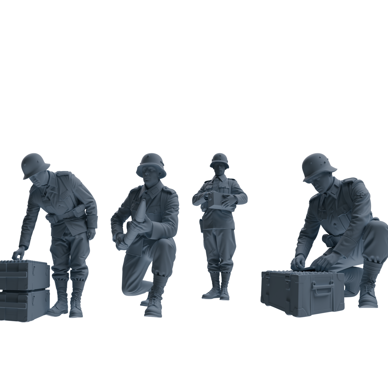 MRY-SFW SSTR223 WWII French Army Logistics Soldier Combat Readiness Four-Person Group