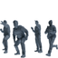MRY-SFW SSTR121 Miniatures Soldier Model Kit Boston Attack Modern Boston Police Four-Person Gunfight Group