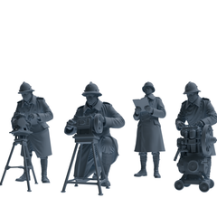 MRY-SFW SSTR259 WWI French Army Logistics Soldier Maintenance Four-Person Group