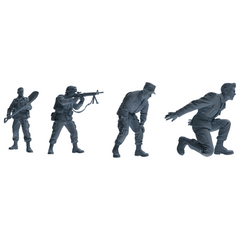 MRY-SFW SSTR185 Miniatures Soldier Model Kit Combat Engineer Soldier Pose Modern Model 4 pcs