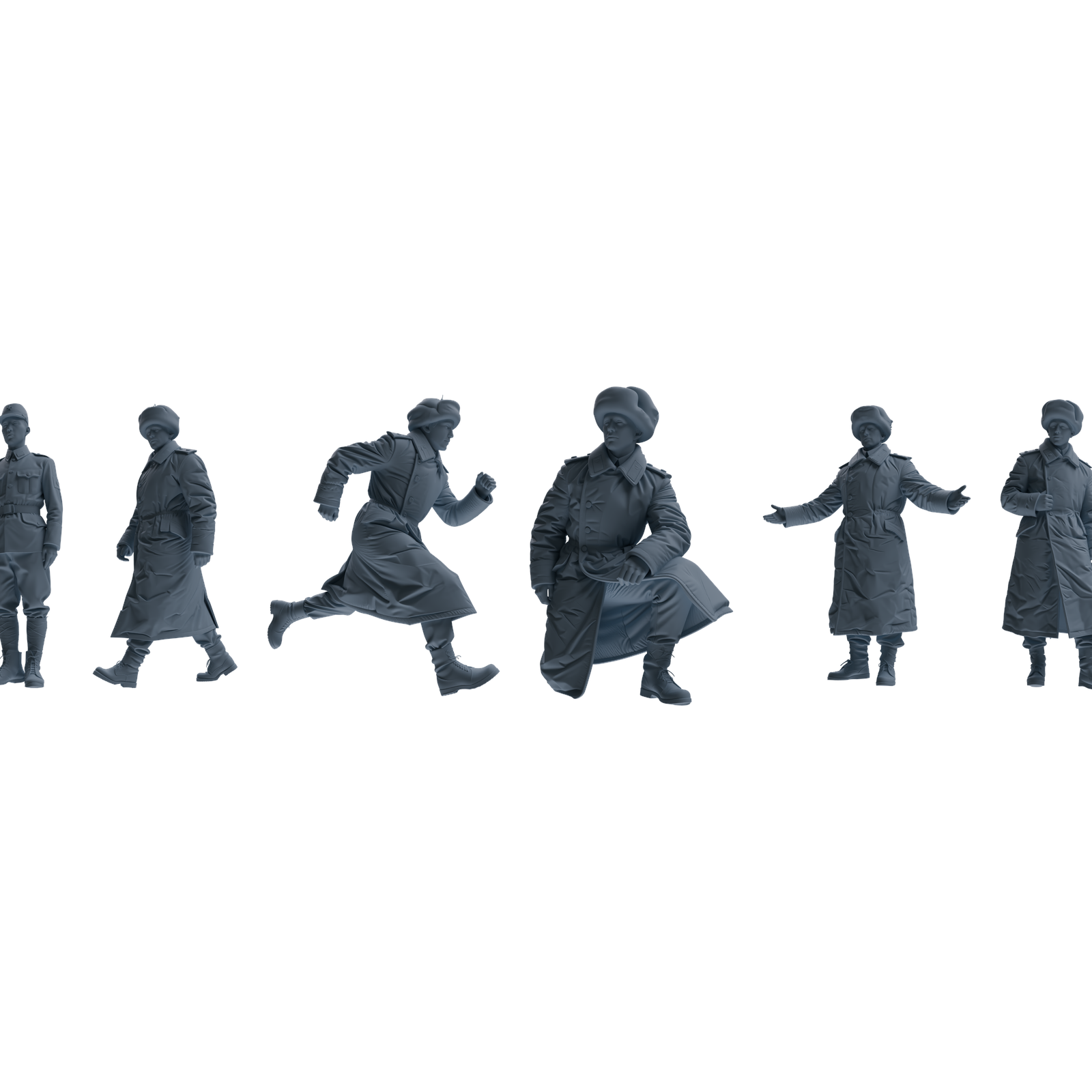 MRY-SFW LYGR644 WWII Soviet Union Six-Person Daily Routine 3D Printed Resin Model Kit by SSMODEL