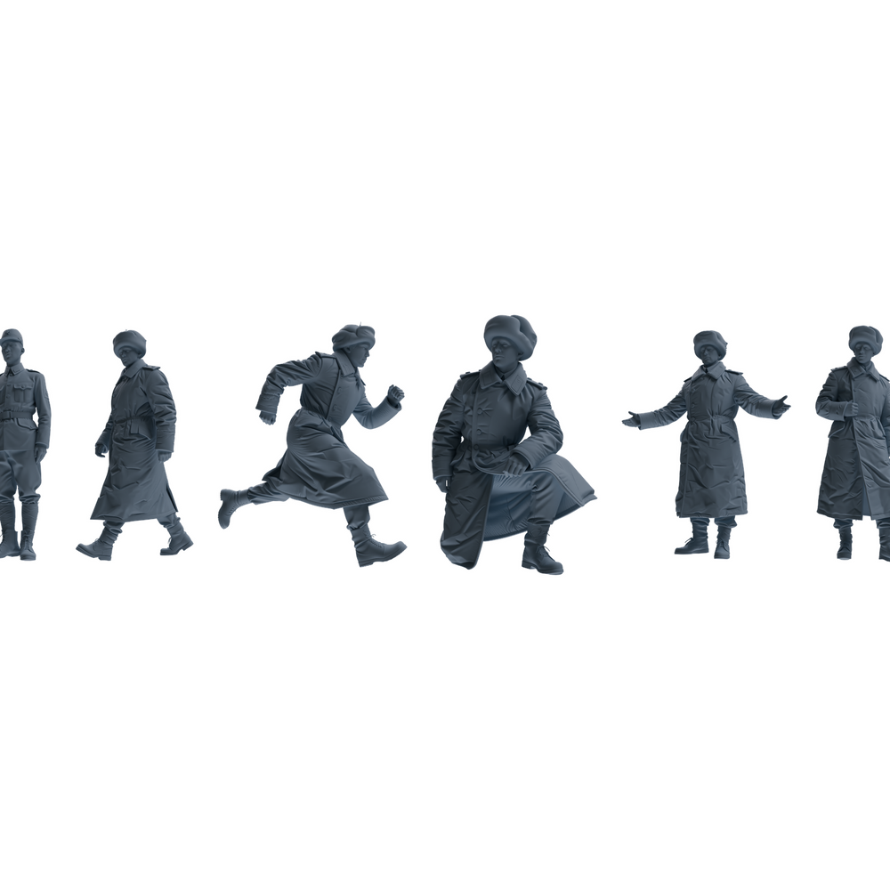 MRY-SFW LYGR644 WWII Soviet Union Six-Person Daily Routine 3D Printed Resin Model Kit by SSMODEL