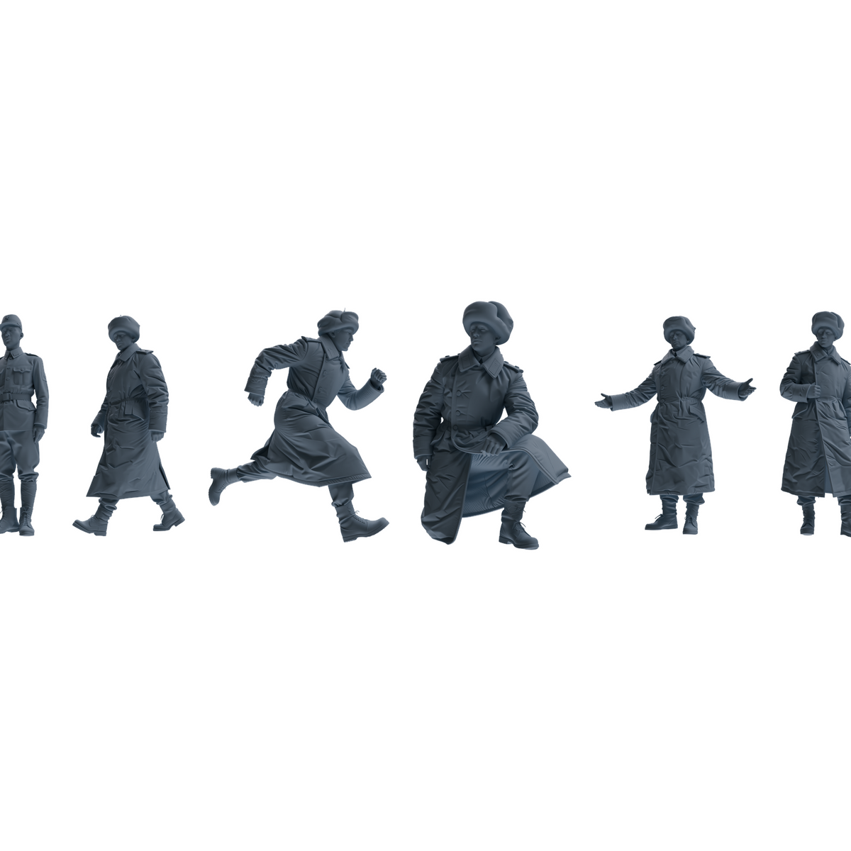 MRY-SFW LYGR644 WWII Soviet Union Six-Person Daily Routine 3D Printed Resin Model Kit by SSMODEL