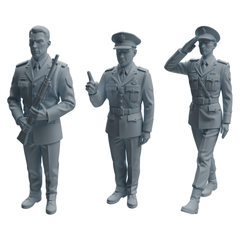 MRY-SFW LYTR948 Battlefield Duty Man Character Modern Model 3 pcs 3D Printed Resin Model Kit by SSMODEL
