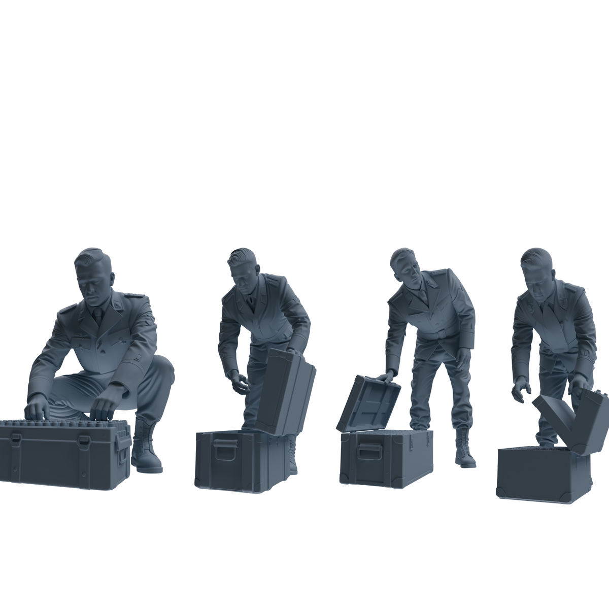 MRY-SFW SSTR234 Modern German Army Logistics Soldier Combat Readiness Four-Person Group