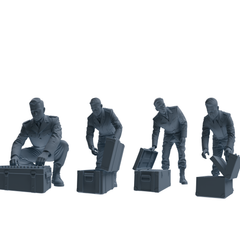 MRY-SFW SSTR234 Modern German Army Logistics Soldier Combat Readiness Four-Person Group
