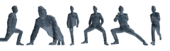 MRY-SFW LYGR728 WWII Soviet Army War Scene Six-Person Physical Training Group 3D Printed Resin Model Kit by SSMODEL