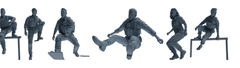 MRY-SFW SSTR008  Modern Navy SEAL Six-Person Obstacle Crossing Group