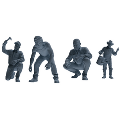 MRY-SFW LYTR899 Workwear Worker Man Modern Model 4 pcs 3D Printed Resin Model Kit by SSMODEL