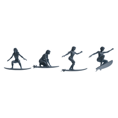 MRY-SFW LYTR790 Surfing Figure Modern Model 4 pcs Miniature Car Diorama Figures Scene Props Accessories Resin 3D Printed Resin Model Kit by SSMODEL