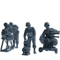 MRY-SFW SSTR226 WWII U.S. Army Logistics Soldier Maintenance Three-Person Group