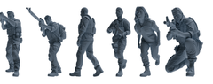 MRY-SFW SSTR024 Miniatures Soldier Model Kit Modern Navy SEAL Six-Person Firefight Group