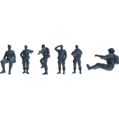 MRY-SFW SSTR182 Miniatures Soldier Model Kit Multi-Purpose Soldier Pose Modern Model 6 pcs