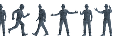 MRY-SFW LYGR804 Modern British Police Six-Person Daily Routine 3D Printed Resin Model Kit by SSMODEL