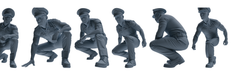 MRY-SFW LYGR764 Modern Hong Kong Police Six-Person Ambush Group 3D Printed Resin Model Kit by SSMODEL