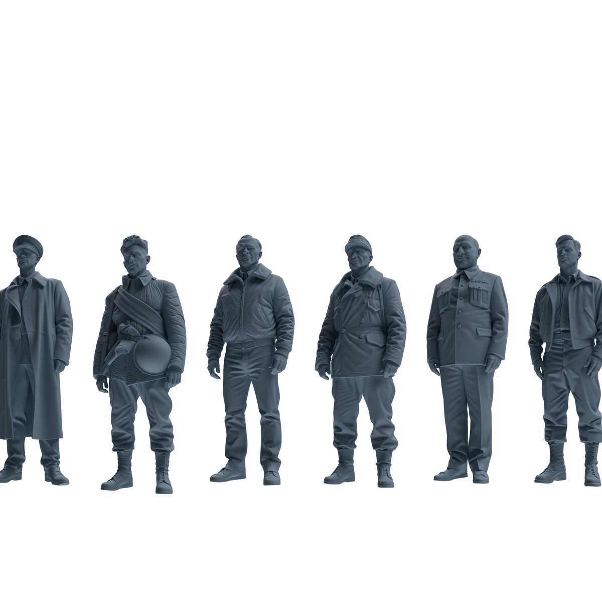 MRY-SFW SSTR110 Miniatures Soldier Model Kit Enemy at Stalingrad WWII Soviet Soldiers Tactics Six-Person Group