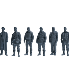 MRY-SFW SSTR110 Miniatures Soldier Model Kit Enemy at Stalingrad WWII Soviet Soldiers Tactics Six-Person Group
