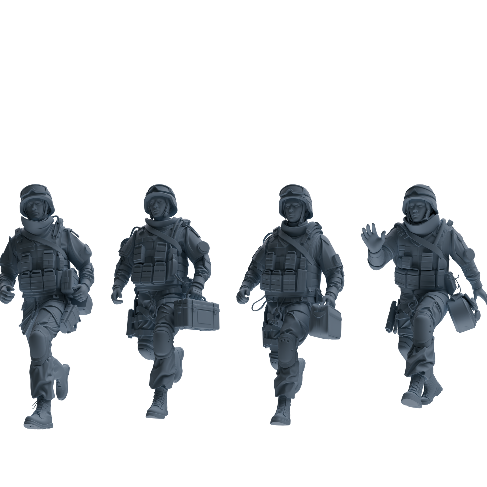 MRY-SFW SSTR329 Modern Counter-Terrorism SWAT Fire Support Operator Rescue 2 Four-Person Group