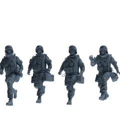 MRY-SFW SSTR329 Modern Counter-Terrorism SWAT Fire Support Operator Rescue 2 Four-Person Group