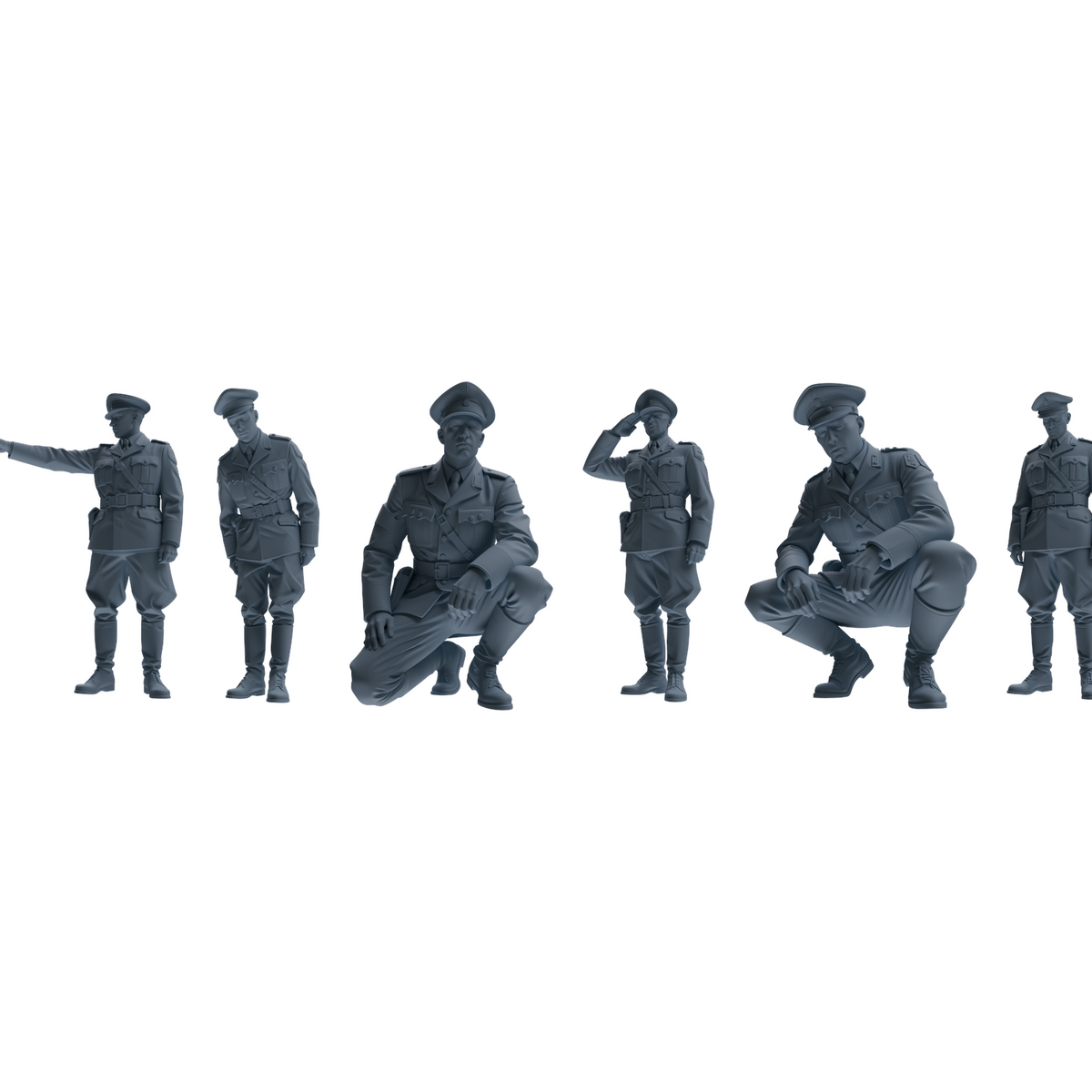 MRY-SFW LYGR579 WWII French Army Six-Person Punishment Group 3D Printed Resin Model Kit by SSMODEL