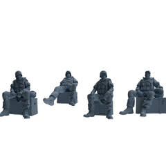 MRY-SFW SSTR332 Modern Counter-Terrorism SWAT Fire Support Operator Rest 2 Four-Person Group