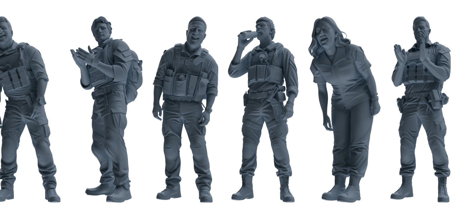 MRY-SFW SSTR004  Modern Navy SEAL Six-Person Singing Group