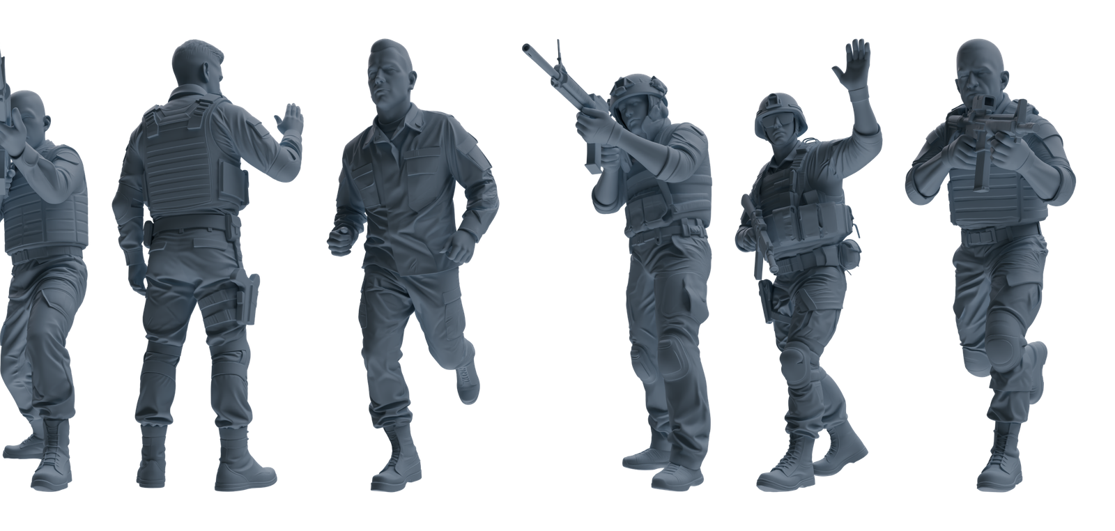 MRY-SFW SSTR027 Miniatures Soldier Model Kit 1993 Mogadishu Black Hawk Helicopter Soldier Assault Six-Person Group
