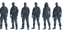 MRY-SFW SSTR025 Miniatures Soldier Model Kit Modern Navy SEAL Six-Person Guard Duty Group