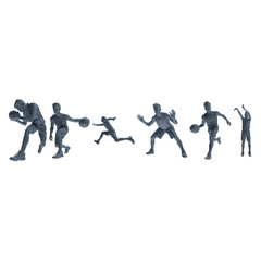 MRY-SFW LYTR806 Male Basketball Player Figure Modern Model 6 pcs Miniature Car Diorama Figures Scene Props Accessories Resin 3D Printed Resin Model Kit by SSMODEL