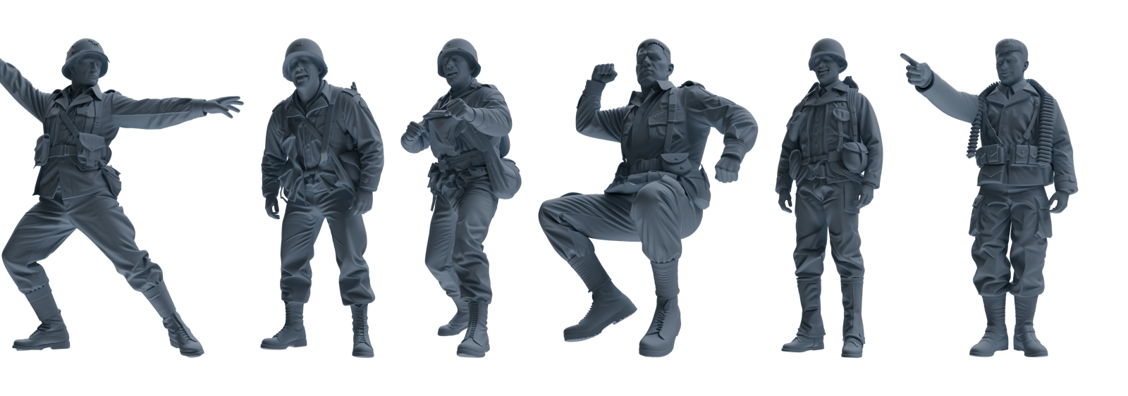 MRY-SFW SSTR066 Miniatures Soldier Model Kit Saving Ryan in Normandy WWII U.S. Army Six-Person Horseplay Group