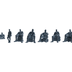 MRY-SFW LYGR608 Historical People's Liberation Army Seven-Person Rest Group 3D Printed Resin Model Kit by SSMODEL
