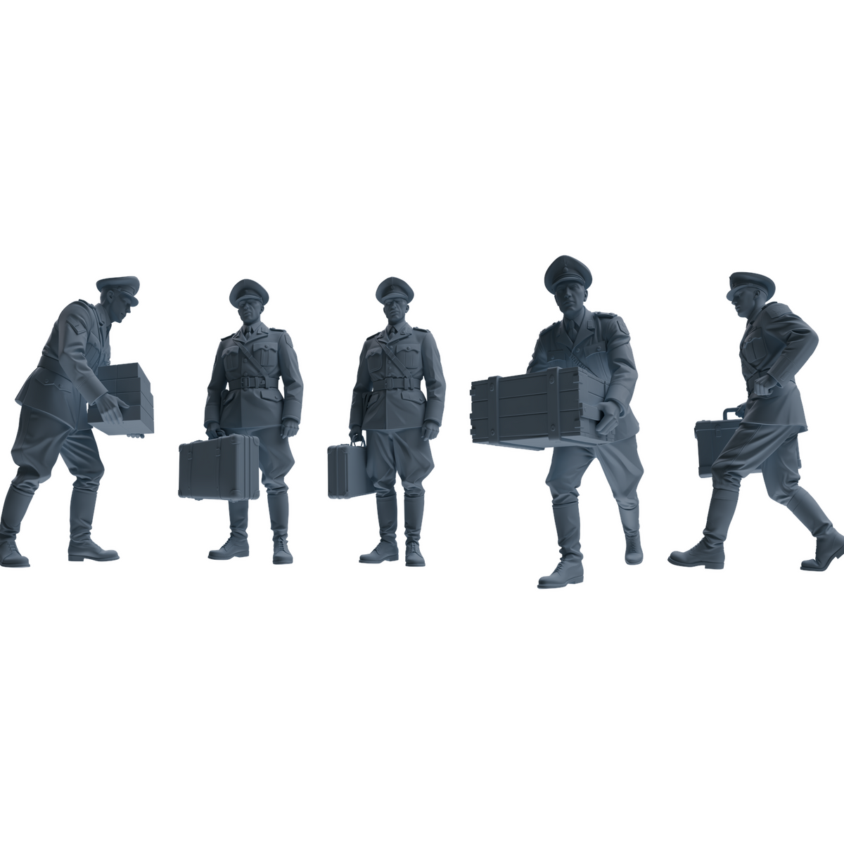 MRY-SFW LYGR578 WWII French Army Five-Person Carrying Group 3D Printed Resin Model Kit by SSMODEL