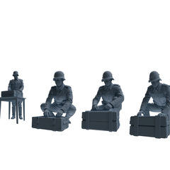 MRY-SFW SSTR219 WWII German Army Logistics Soldier Combat Readiness Four-Person Group