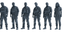 MRY-SFW SSTR002  Modern Navy SEAL Six-Person Mourning Group