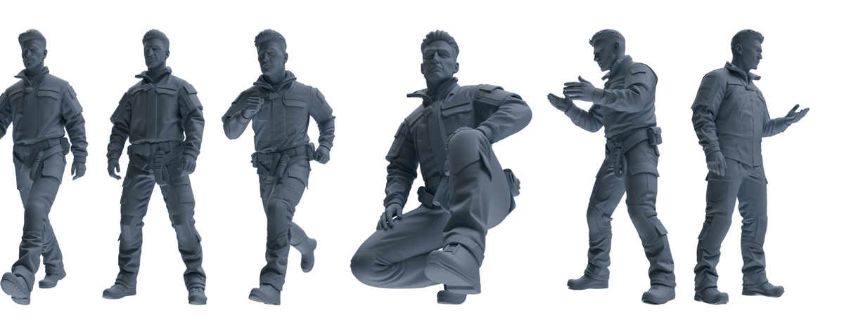 MRY-SFW LYGR689 Modern U.S. Military Six-Person Daily Routine 3D Printed Resin Model Kit by SSMODEL
