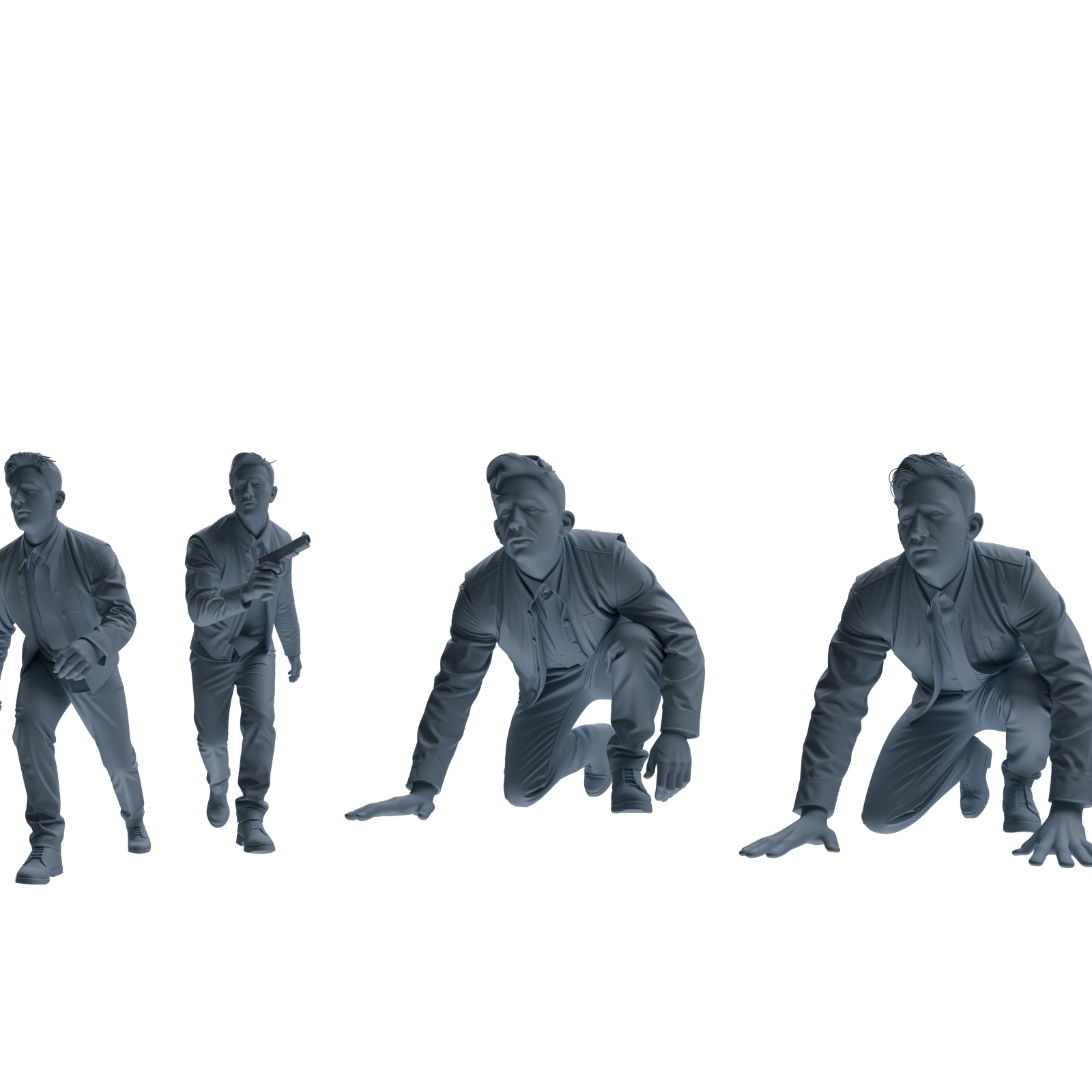 MRY-SFW SSTR137 Miniatures Soldier Model Kit War of Hyenas Modern Canadian Army Four-Person Ambush Group 2