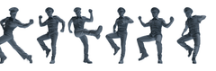 MRY-SFW LYGR769 Modern Hong Kong Police Six-Person Dancing Group 3D Printed Resin Model Kit by SSMODEL