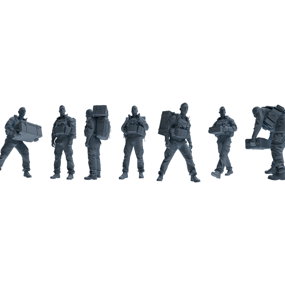 MRY-SFW LYGR625 Modern U.S. Army Seven-Person Carrying 3D Printed Resin Model Kit by SSMODEL