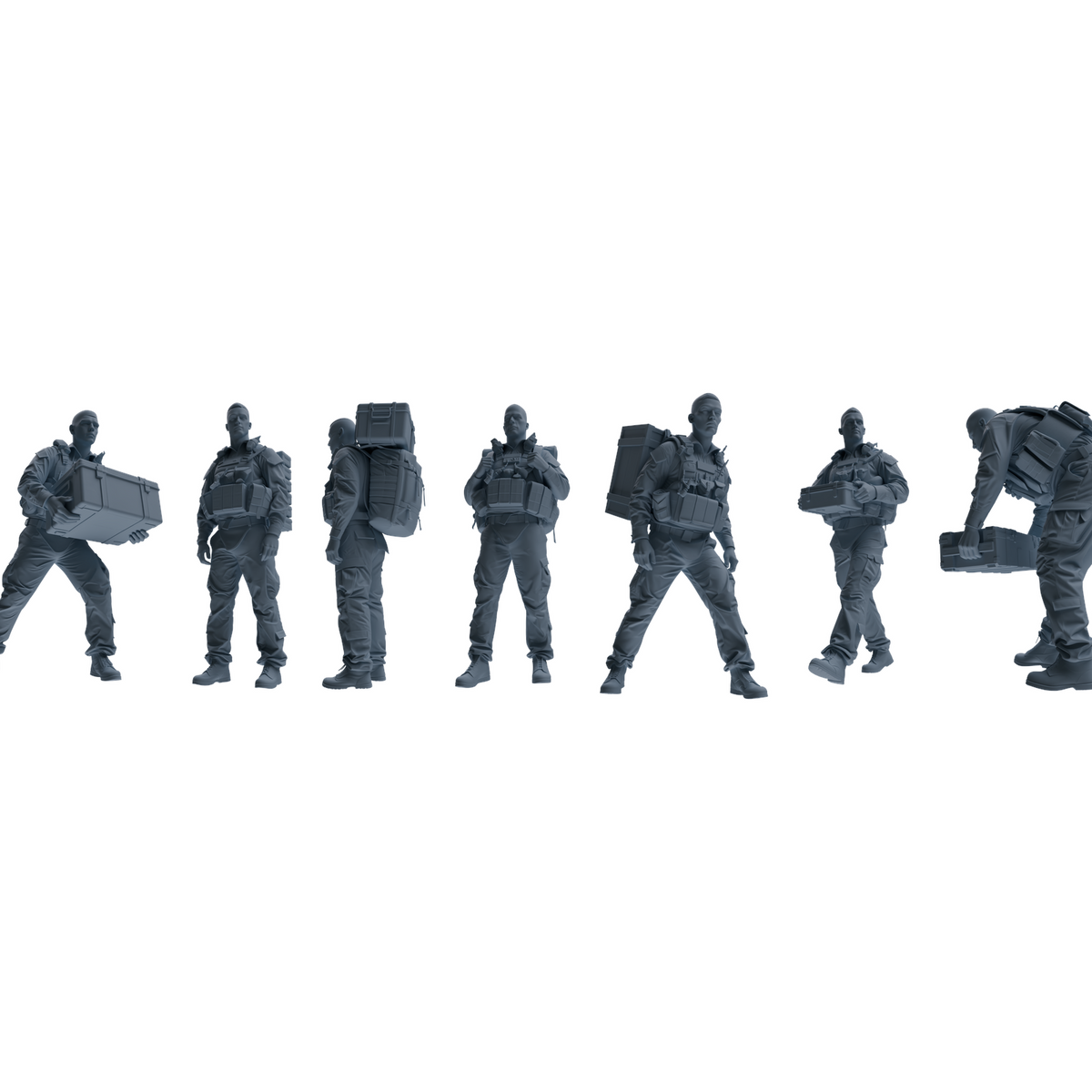 MRY-SFW LYGR625 Modern U.S. Army Seven-Person Carrying 3D Printed Resin Model Kit by SSMODEL