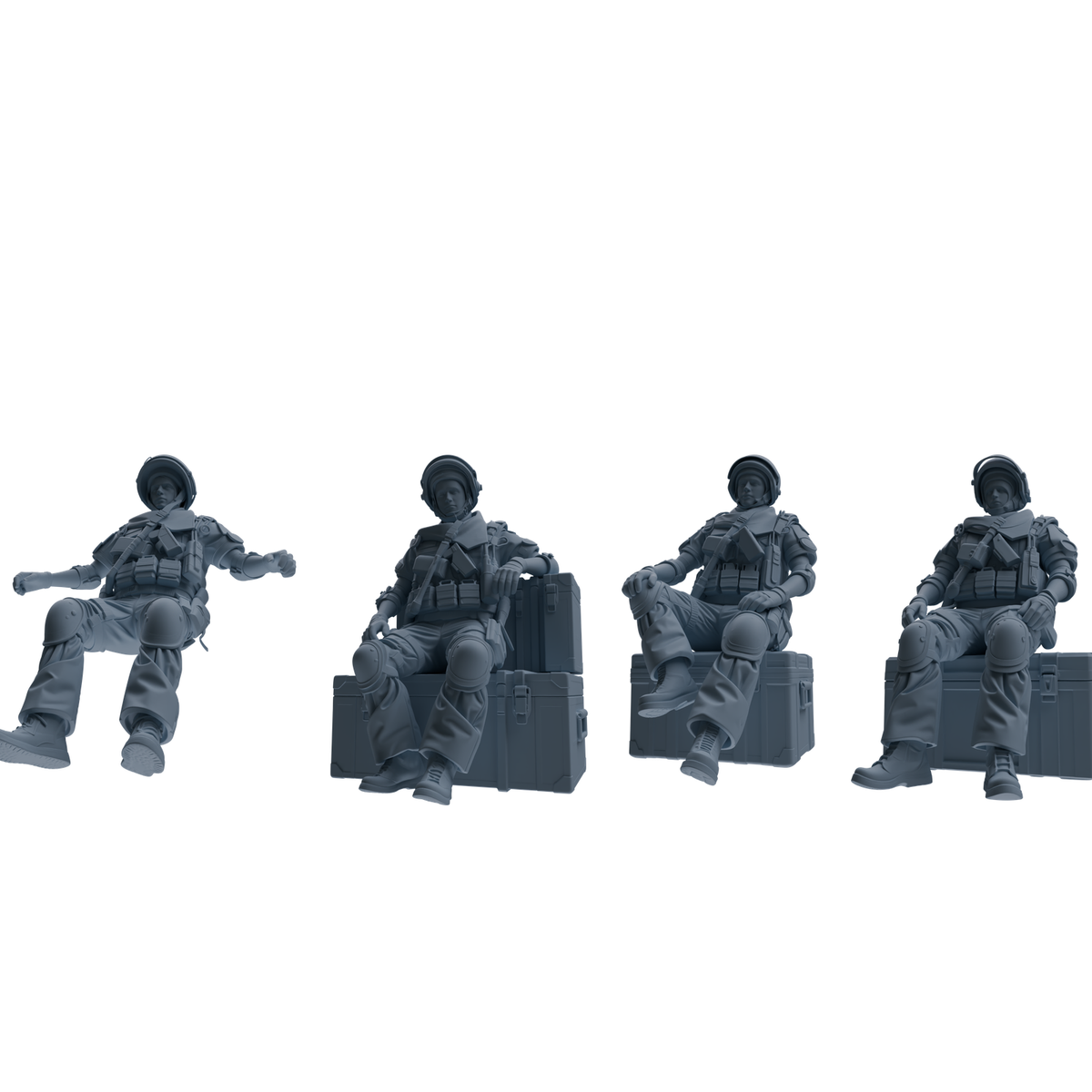 MRY-SFW SSTR319 Modern Counter-Terrorism SWAT Shield Bearer Rest 2 Four-Person Group