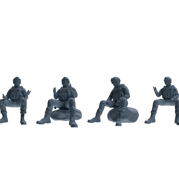 MRY-SFW SSTR348 Modern American Mercenary Conversation 2 Four-Person Group