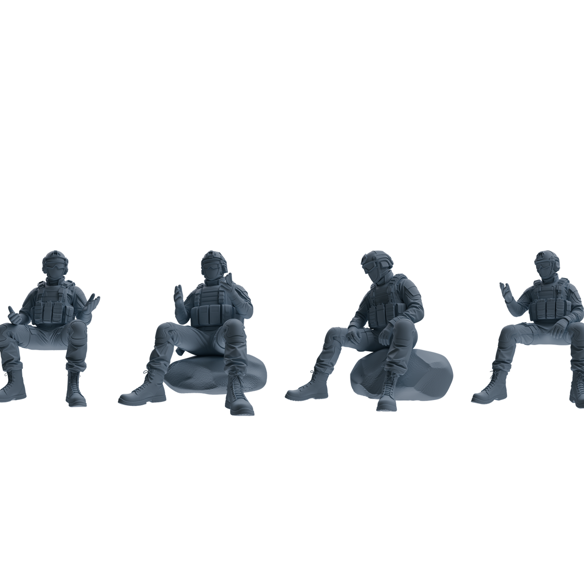 MRY-SFW SSTR348 Modern American Mercenary Conversation 2 Four-Person Group