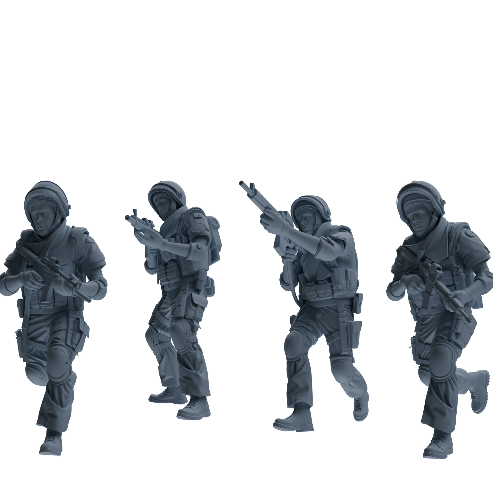 MRY-SFW SSTR322 Modern Counter-Terrorism SWAT Shield Bearer Combat Four-Person Group