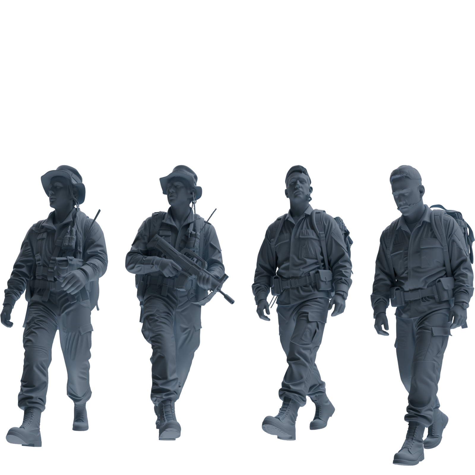 MRY-SFW SSTR144 Miniatures Soldier Model Kit War of Hyenas Modern Canadian Army Four-Person Patrol Group