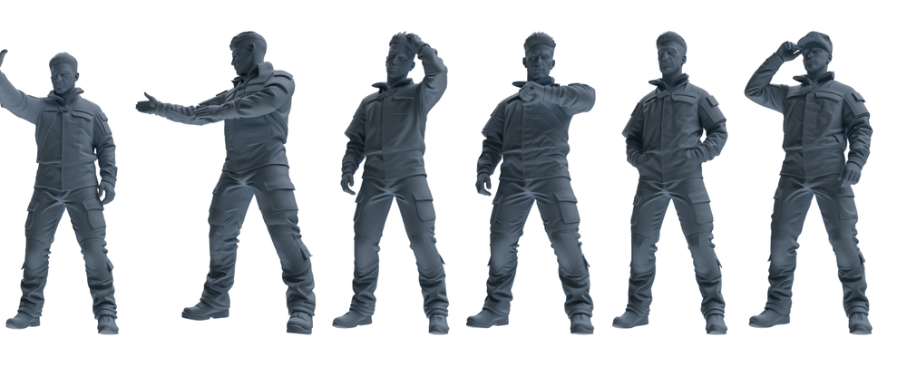 MRY-SFW LYGR691 Modern U.S. Military Six-Person Daily Routine 3 3D Printed Resin Model Kit by SSMODEL